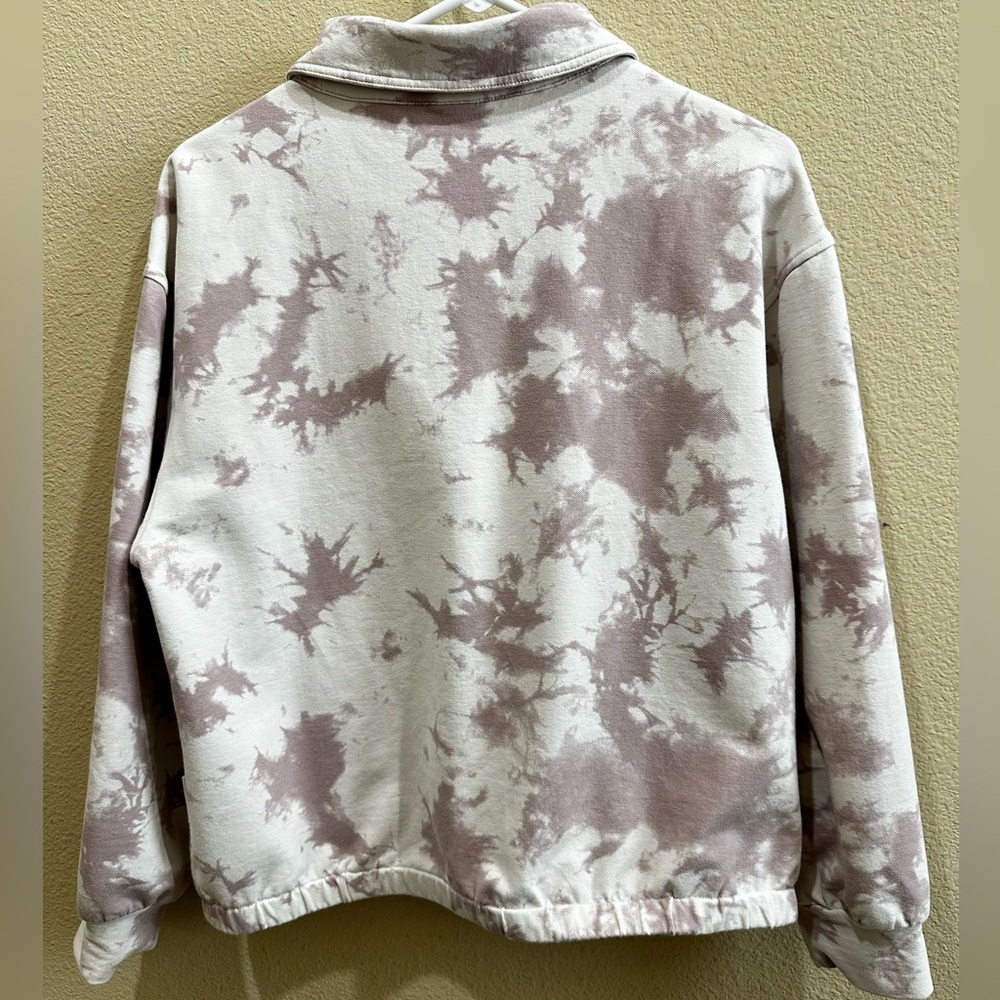 • VARLEY • Romero Sweat Taupe Tie Dye quarter-zip pullover sweater • - Picture 4 of 11